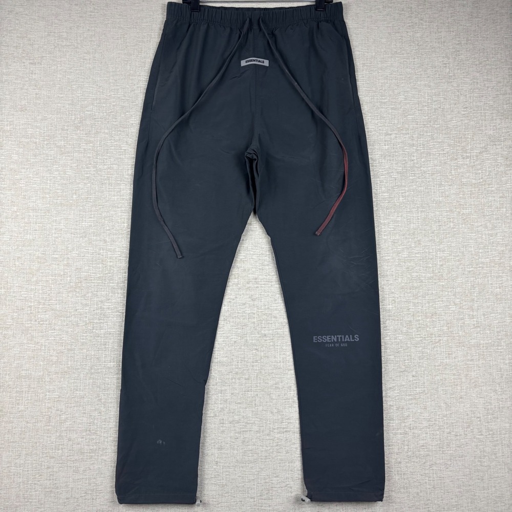 Fear of God Essentials Mens Black Nylon Track Pants Size Medium